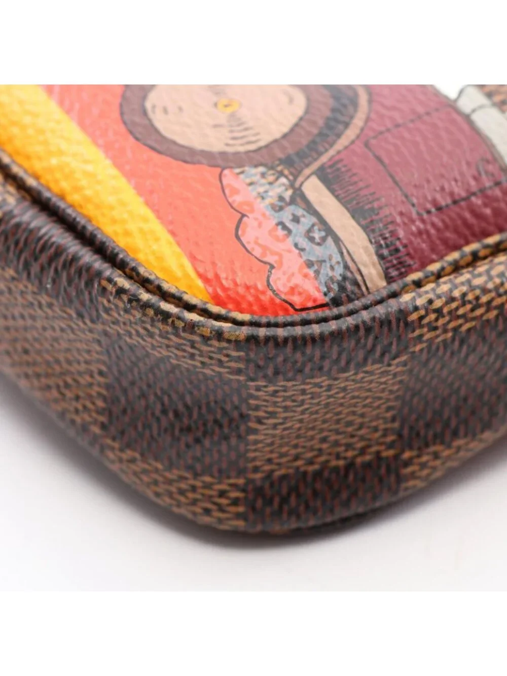Louis Vuitton Handbag Mini Pochette Accessoires Damier Ebene Leather
